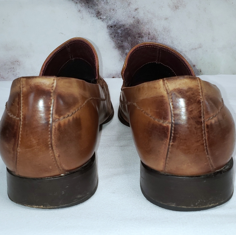 John White brown slip on loafers size 8 to 8.5 US - Picture 6 of 11